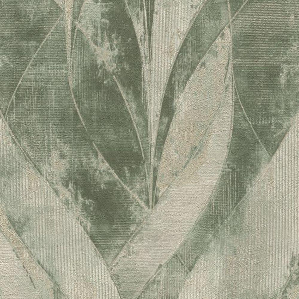 Papel De Parede Concrete Folhagem Verde 520057 - 1
