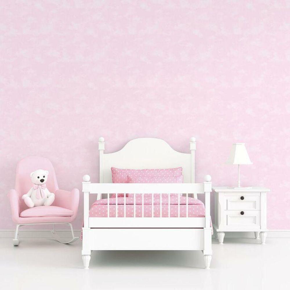 Papel De Parede Com Textura De Bebê - G78354 Rosa E Gliter Tiny Tots 2 - G78354 - 2