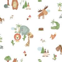 Papel De Parede Sambori Faune 130-2 - Rolo 10m X 0,53m - 1