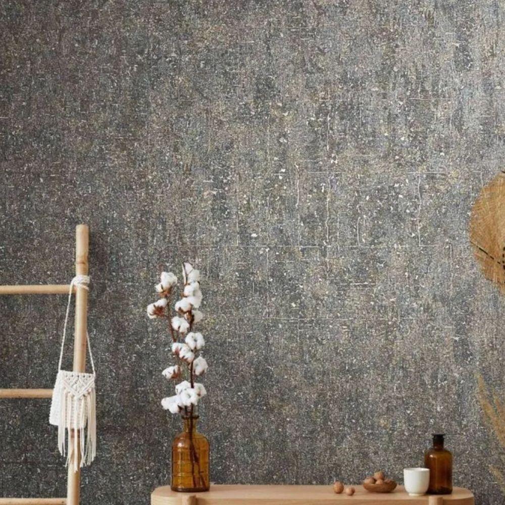 Papel De Parede Ivy Cimento Queimado Grafite 6801-20 - 2