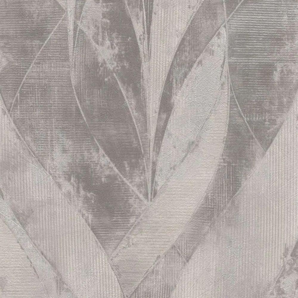 Papel De Parede Concrete Folhagem Cinza 520040 - 2