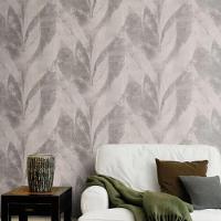 Papel De Parede Concrete Folhagem Cinza 520040 - 1