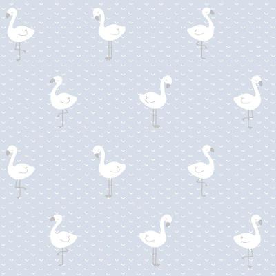 Papel De Parede Sweet Dreams Flamingos Nd21122 Tam. 4m²