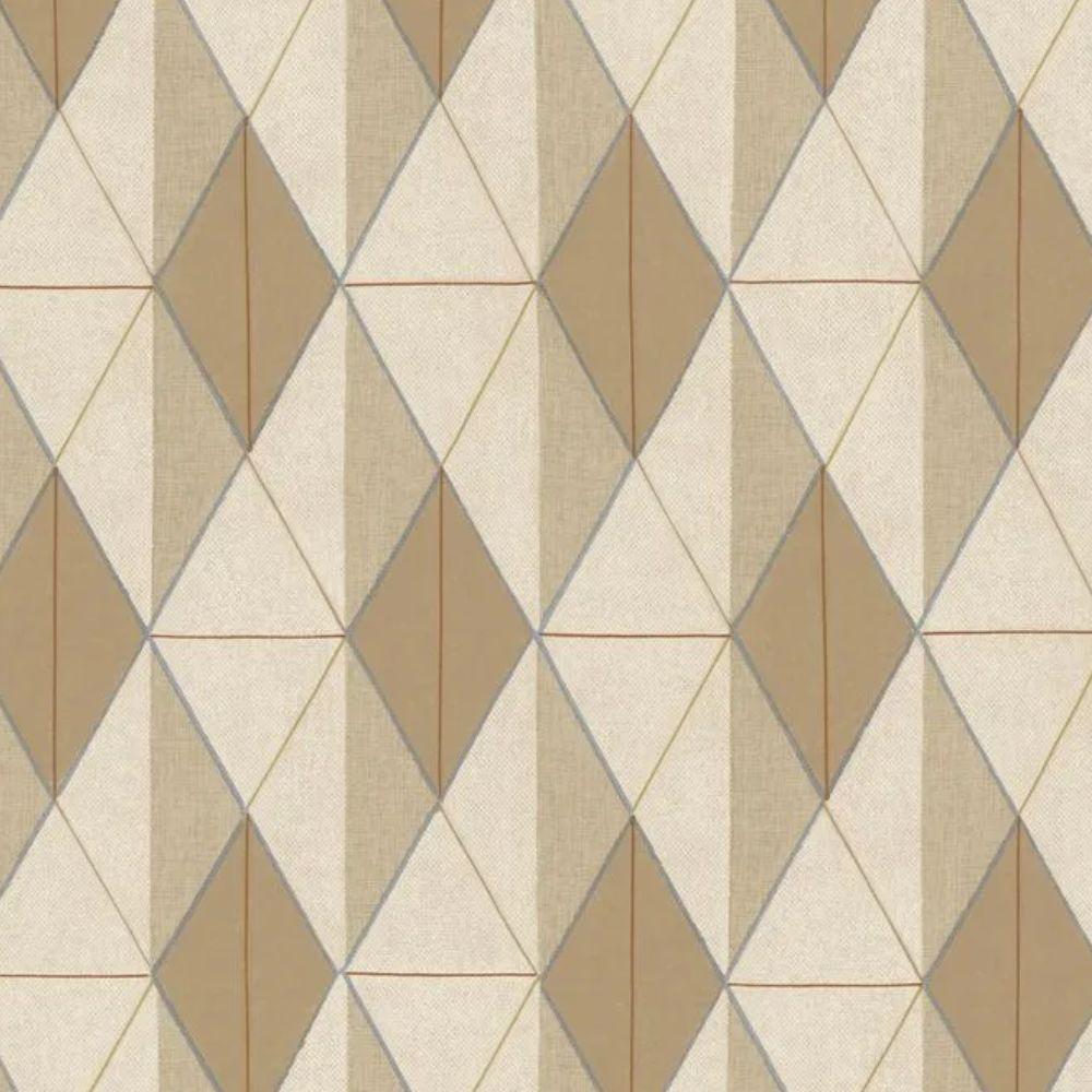 Papel De Parede Tissé Geométrico Marrom 25404 - 1
