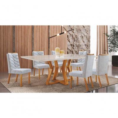 Sala De Jantar Maciça 6 Cadeiras 1,60 Florença Sala Nobre