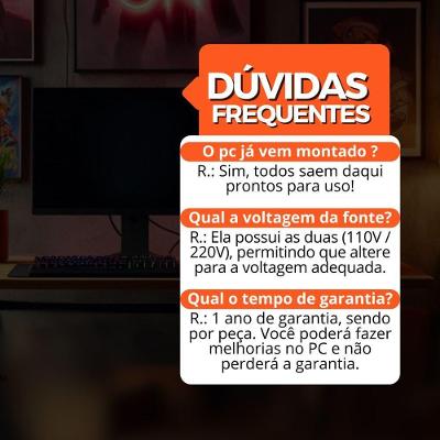 Pc Gamer Amd Ryzen 5 5600gt, 16gb Ram, Radeon Vega 7, Ssd 480gb, Fonte 550w Monitor 23" Led 75hz