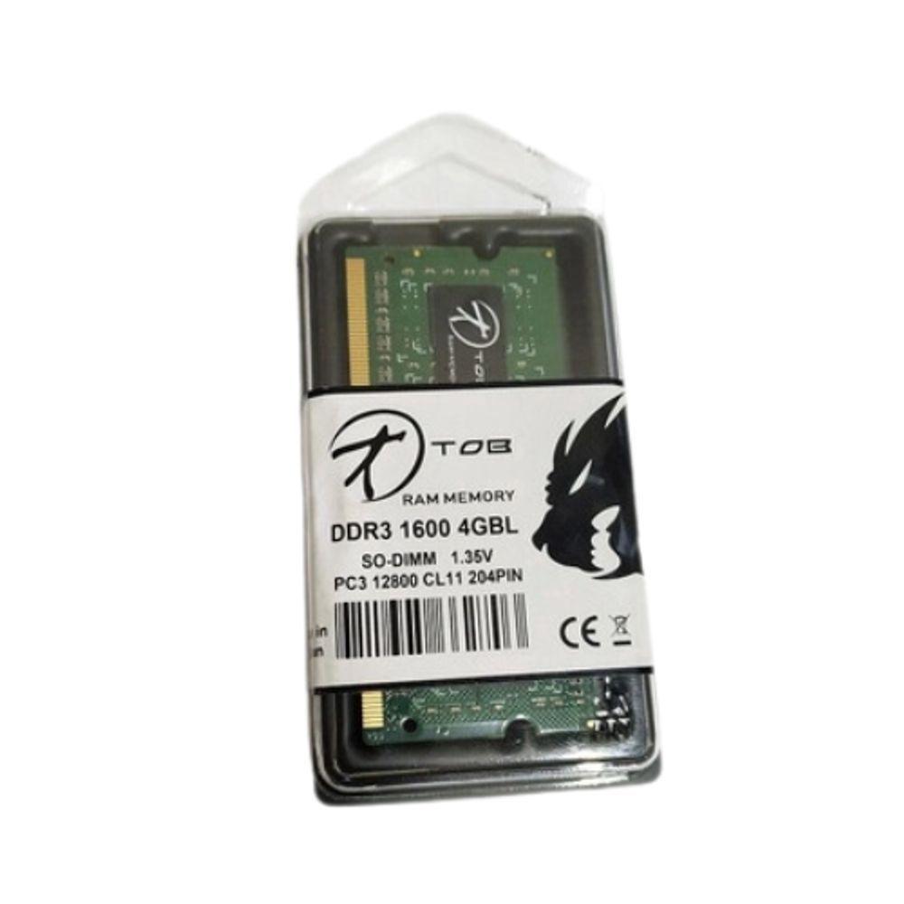 Memória Notebook Tob 4gb 1600mhz Ddr3 Tobddr3l-1600-4gb - 1