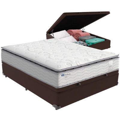 Cama Box Baú com Colchão Amsterdã Casal Molas Ensacadas Probel