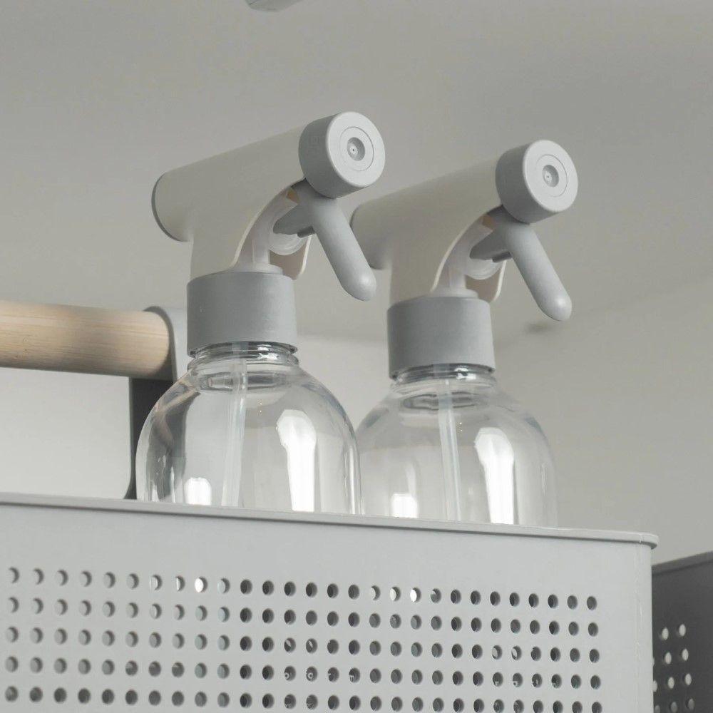 Kit Lavandeira Flow Com Dispenser De Sabão 2,3 L Branco + Borrifador + Rodo + Cesto Com Tampa Ou - 4