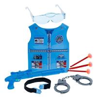 Kit Policial Infantil C/ Acessórios Azul Seguro E Divertido - 1