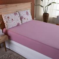 Jogo De Lençol Dallas Soft King 3 Peças Malha 100% Algodão - Rosa Floral - 1