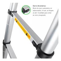 Escada Telescopica Extensiva Aço Inoxidável 11 Degraus 3,2m Cinza - 5