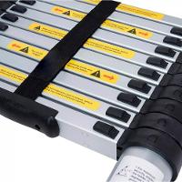 Escada Telescopica Extensiva Aço Inoxidável 11 Degraus 3,2m Cinza - 7