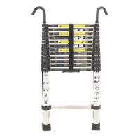 Escada Telescopica Extensiva Aço Inoxidável 13 Degraus 3,8m Cinza - 1