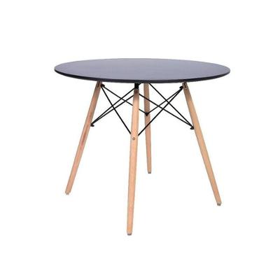 Mesa Redonda Eames Madeira 90 Cm Preto