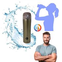 Garrafa Isotérmica Inox Dourada Tampa Antivazamento 500ml - 5