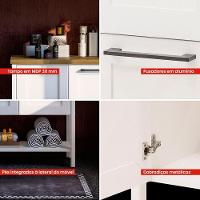 Gabinete Banheiro Com Tampo 2 Portas 79 Cm Bn02 Branco Dtall - 3