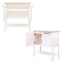 Gabinete Banheiro Com Tampo 2 Portas 79 Cm Bn02 Branco Dtall - 8