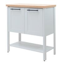 Gabinete Banheiro Com Tampo 2 Portas 79 Cm Bn02 Cinza Dtall - 1