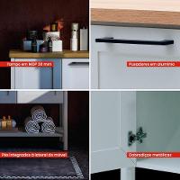 Gabinete Banheiro Com Tampo 2 Portas 79 Cm Bn02 Cinza Dtall - 3