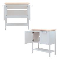 Gabinete Banheiro Com Tampo 2 Portas 79 Cm Bn02 Cinza Dtall - 5