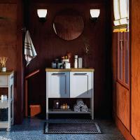 Gabinete Banheiro Com Tampo 2 Portas 79 Cm Bn02 Cinza Dtall - 8