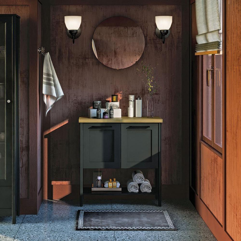 Gabinete Banheiro Com Tampo 2 Portas 79 Cm Bn02 Preto Dtall - 8