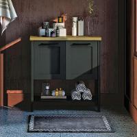 Gabinete Banheiro Com Tampo 2 Portas 79 Cm Bn02 Preto Dtall - 2