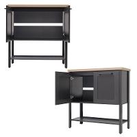 Gabinete Banheiro Com Tampo 2 Portas 79 Cm Bn02 Preto Dtall - 5
