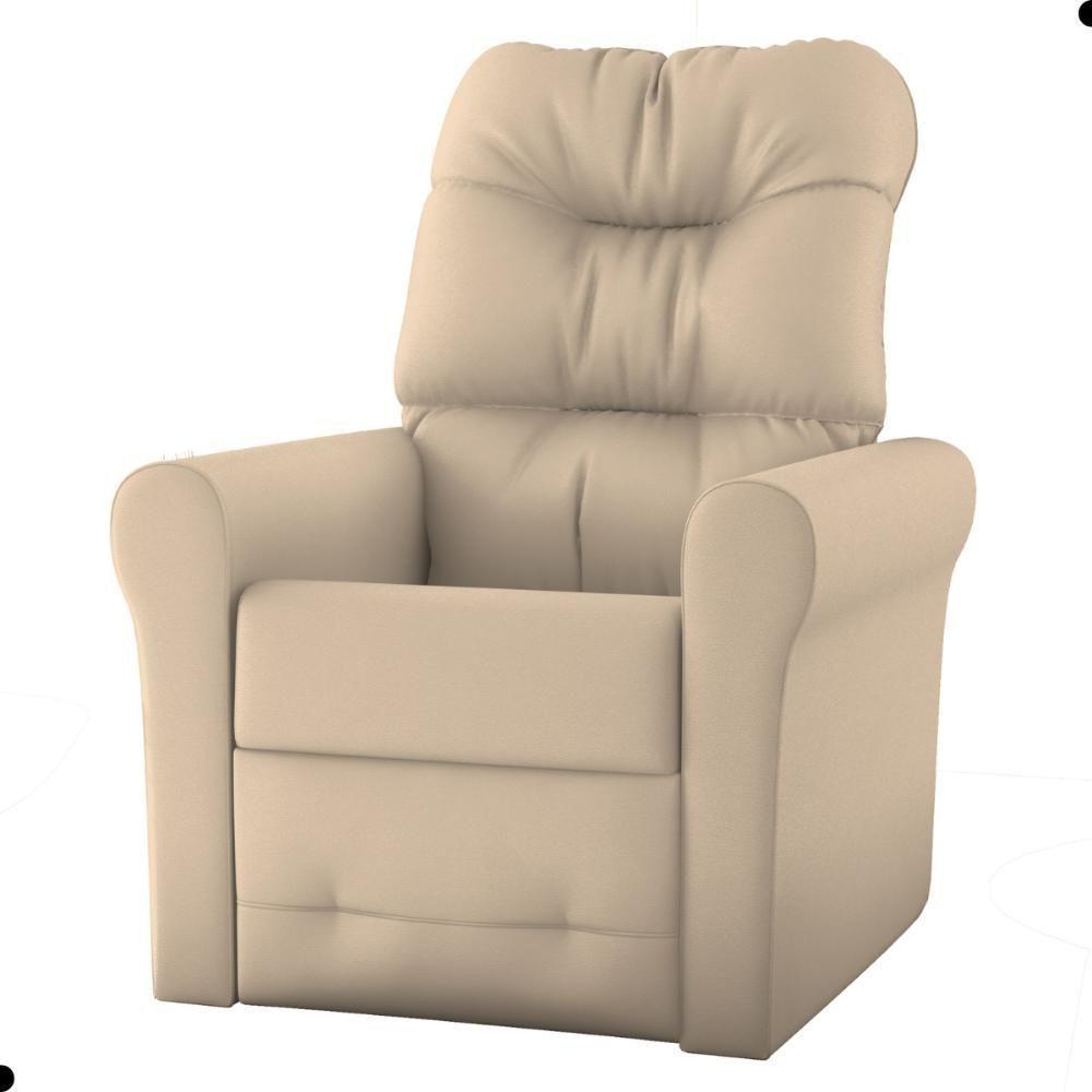 Poltrona Para Descanso Reclinável Lima Corino Bege - 4