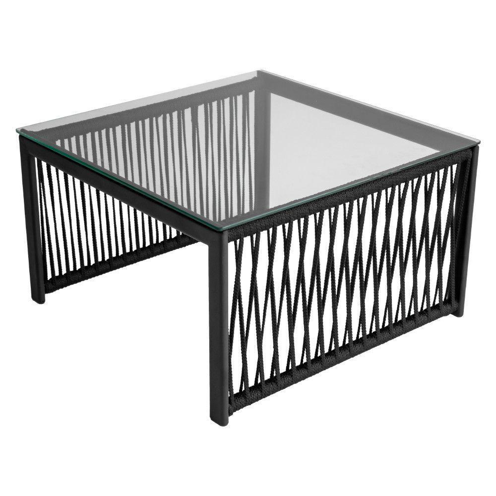 Conjunto 2 Poltronas E Mesa Centro Corda Náutica Santiago Preto-preto - 6