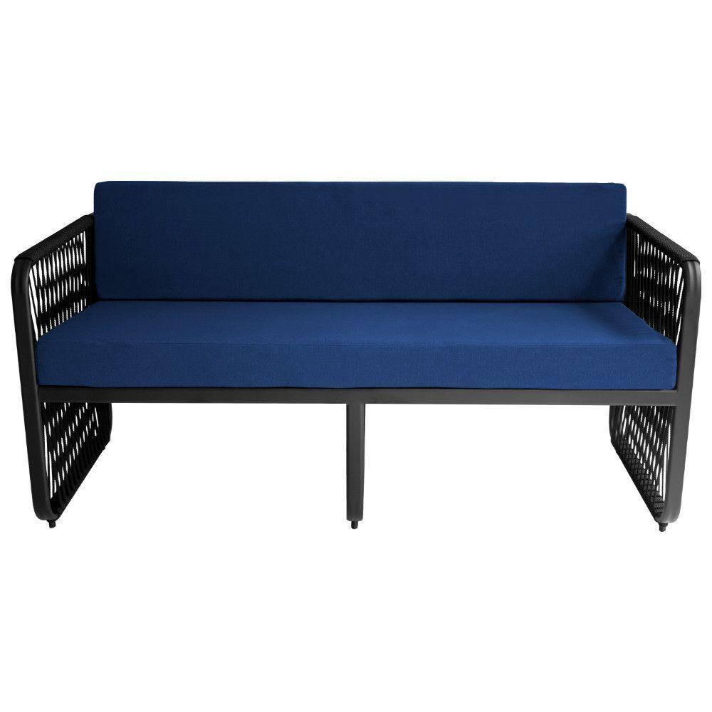 Conjunto 3 Peças Em Alumínio e Corda Náutica Santiago Preto azul - 4