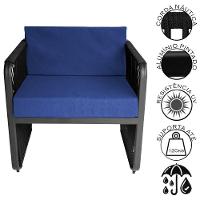 Conjunto 3 Peças Em Alumínio e Corda Náutica Santiago Preto azul - 3