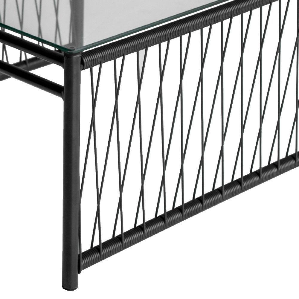 Conjunto 2 Poltronas E Mesa Centro Fibra Sintética Córdova Preto-verde - 6