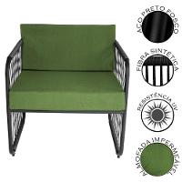 Conjunto 3 Peças Em Aço Carbono E Fibra Sintética Córdova Preto-verde - 3