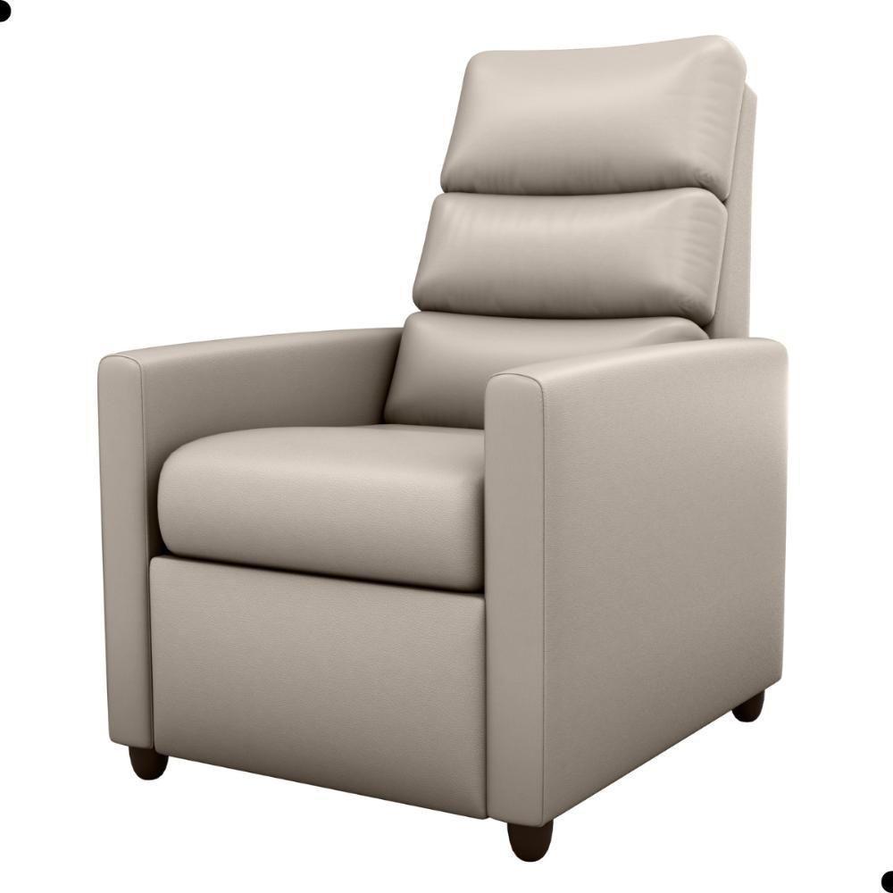 Poltrona Do Papai Reclinável Maia Corino Bege - 3