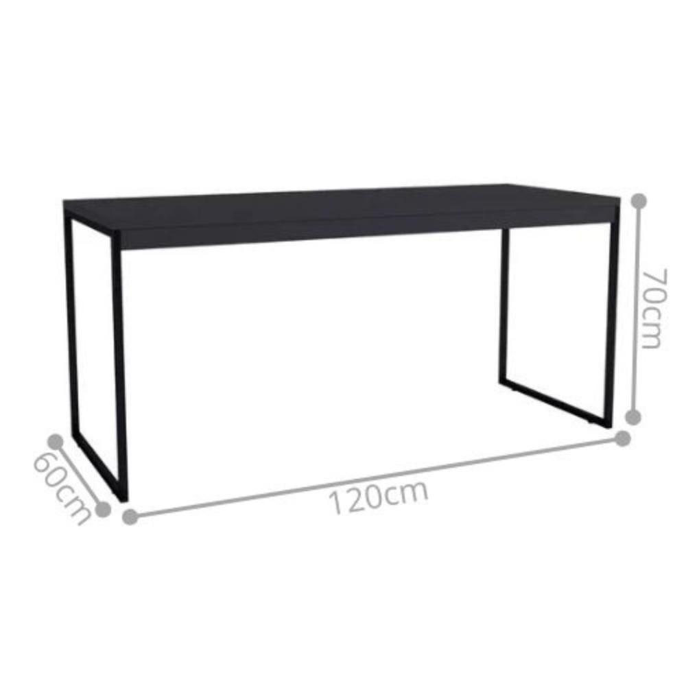 Mesa Reunião Pés De Ferro Ceo 1.2 Preta - 2