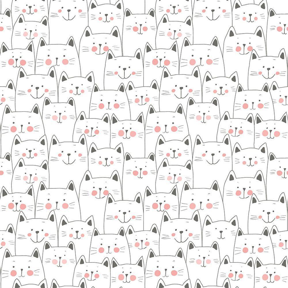 Papel De Parede Sambori Miaou 134-1 - Rolo 10m X 0,53m - 1