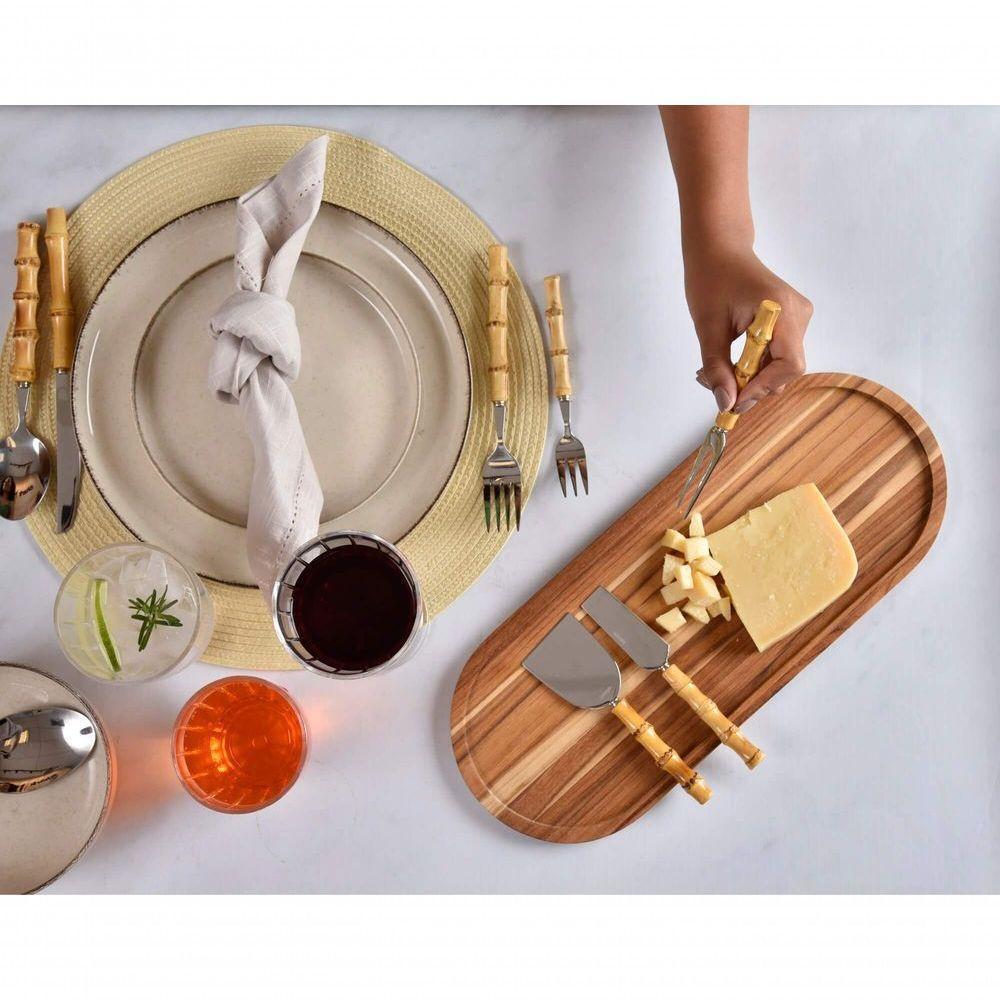 Kit 3 Peças Para Queijo Bamboo Real Kenya - 6