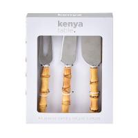 Kit 3 Peças Para Queijo Bamboo Real Kenya