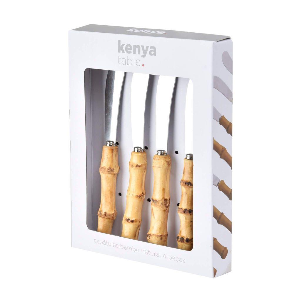 4 Espátulas Para Patê Bamboo Real Kenya - 3