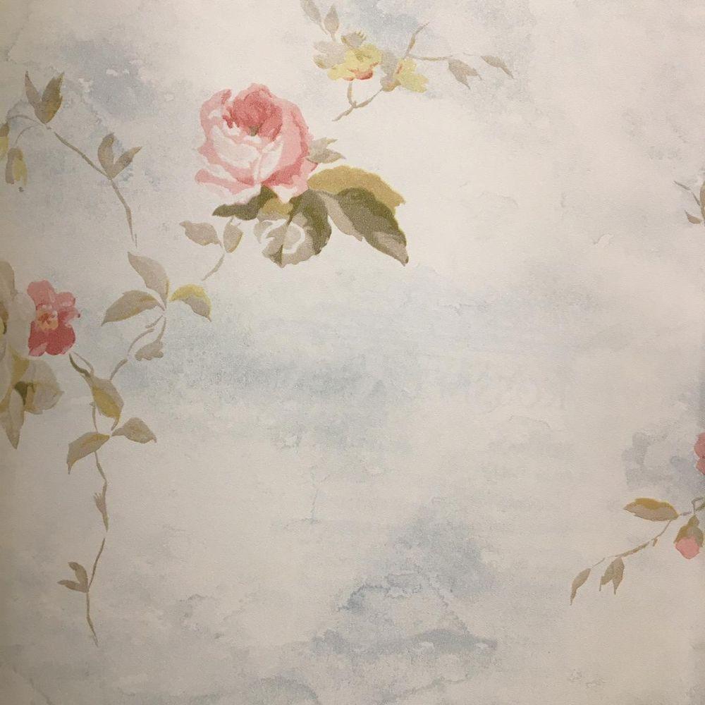 Papel De Parede Rossella Rosas Ao Céu Ro3318 - Rolo 10m X 0,53m - 1