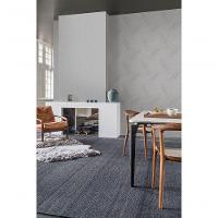 Papel De Parede Muse Têxtil Cinza Com Brilho Mu1204 - 1