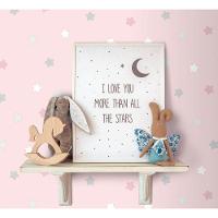 Papel De Parede Lullaby Estrelas Rosa 2252 - Rolo 10m X 0,53m - 2