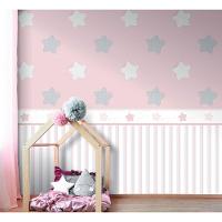 Papel De Parede Lullaby Estrela Polaris Rosa 2242 - Rolo 10m X 0,53m - 2