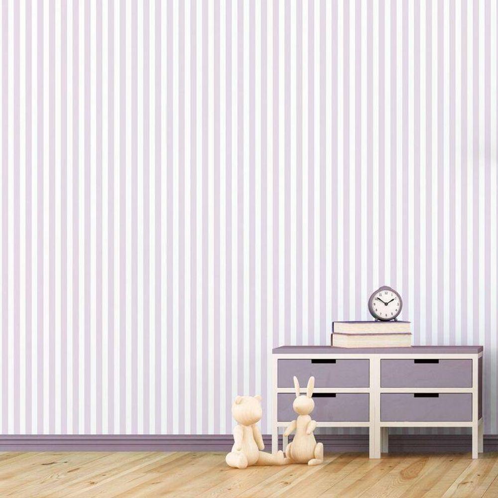 Papel De Parede Listrado - G78402 Roxo Claro Tiny Tots 2 - G78402 - 2