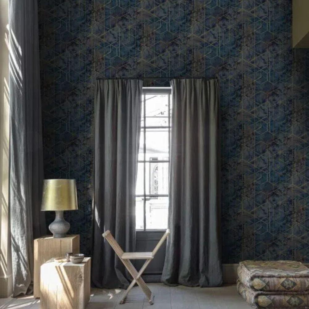 Papel De Parede Wanderlust Geométrico Azul Wl2503 - 2