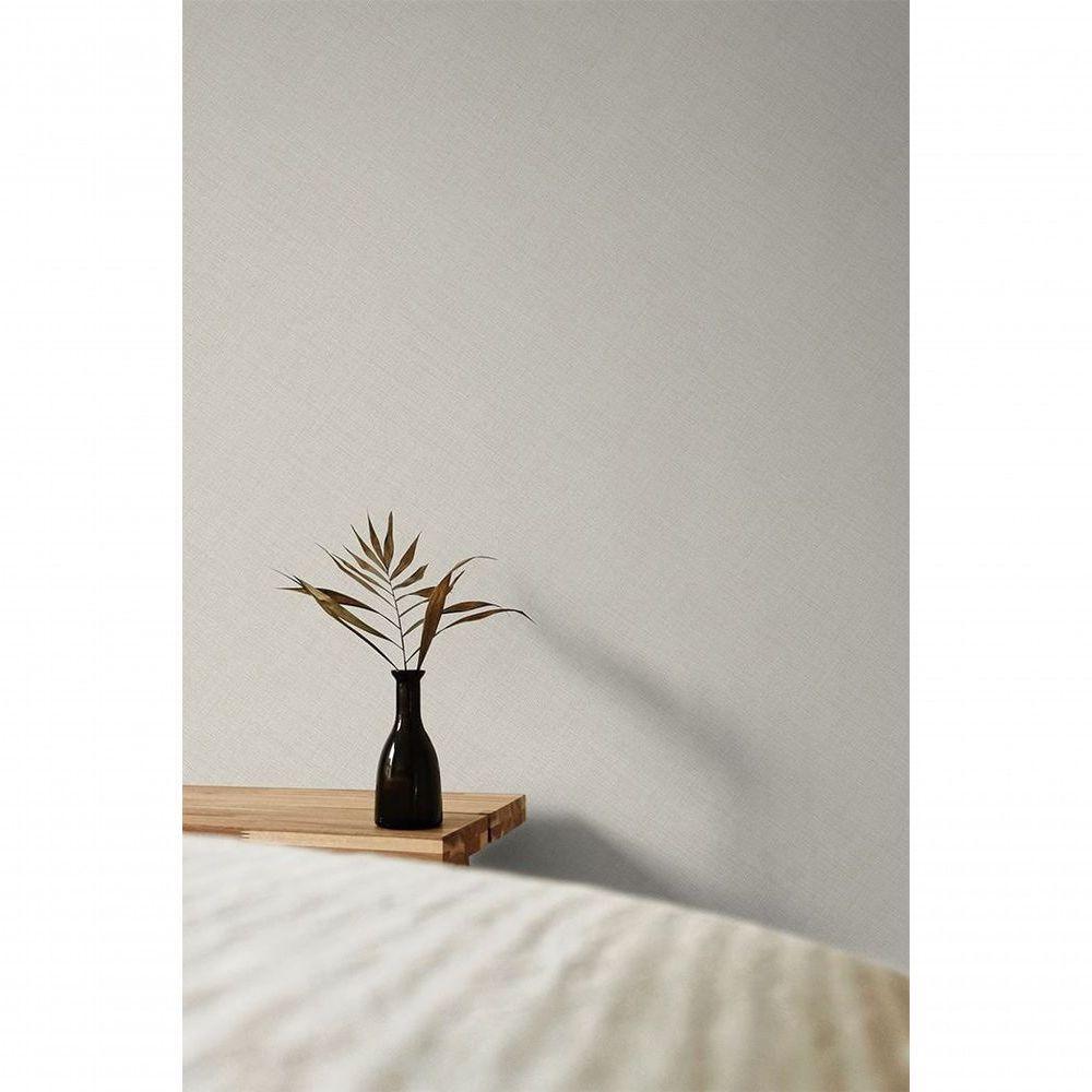 Papel De Parede Maison Aspecto Têxtil Branco Mn1001 - 1