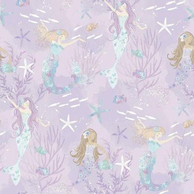 Papel De Parede Sereias - G78391 Roxo E Gliter Tiny Tots 2 - G78391