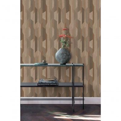 Papel De Parede Muse Geométrico Marrom A57002